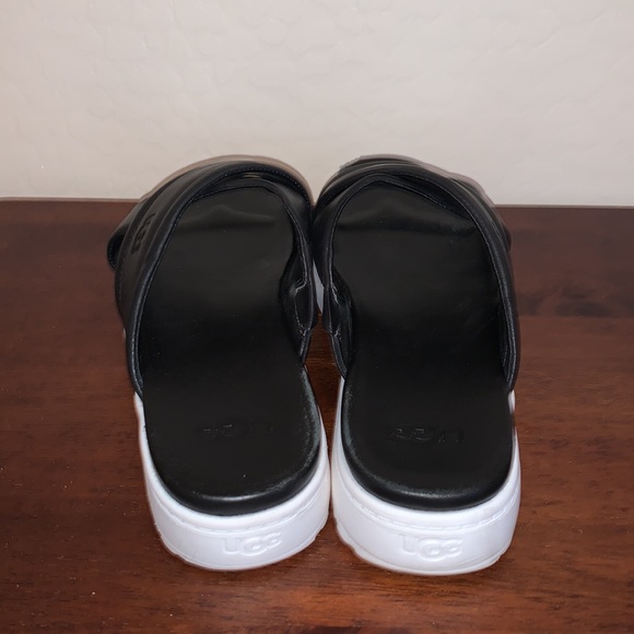 UGG BRAND NEW SIZE 10 W ZAYNE CROSSBAND LEATHER SLIDE SANDALS - Picture 5 of 14